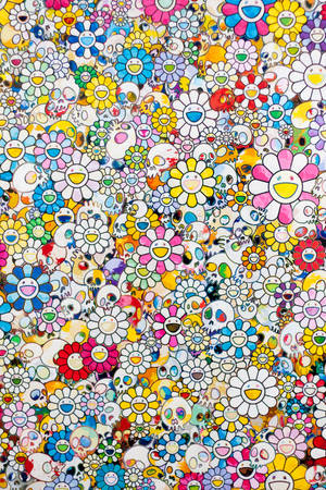 Mặt Cười Lớn Takashi Murakami 4K — Xiaomi Pad 9 Pro Max Hình nền