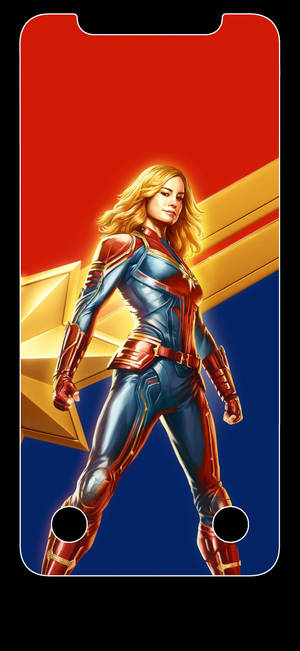 OLED 4K Captain Marvel Trên Biểu Tượng — Galaxy S24 FE Hình nền