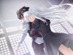 Hình nền ôm nhau trong võ đường Nhật Bản anime