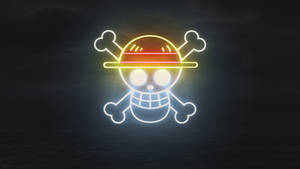 Hình nền logo đèn neon One Piece 4k