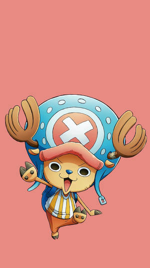 One Piece Điện Thoại Chopper Trên Nền Đào