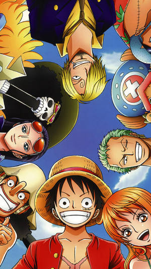 One Piece Điện Thoại Mũ Rơm Vòng Tròn — One piece điện thoại Hình nền