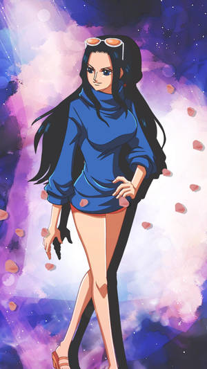 One Piece Điện Thoại Boa Trong Áo Len Xanh — One piece điện thoại Hình nền