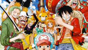 Hình nền One Piece Luffy Và Băng Hải Tặc Mũ Rơm.