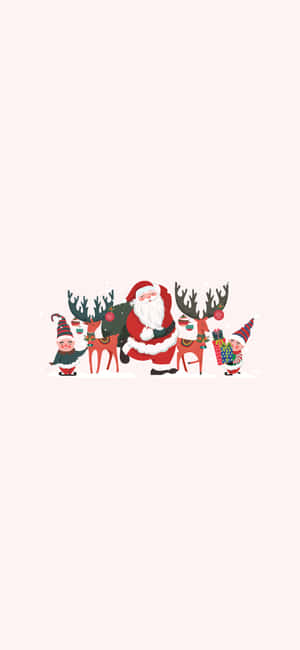 Ông Già Noel Đơn Giản Dễ Thương Mùa Giáng Sinh — Oppo A7 Pro Hình nền