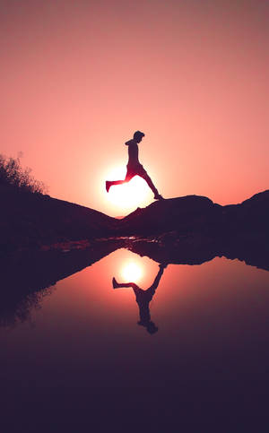 Hình nền Parkour Man At Sunset — RedMagic Astra 2 Hình nền