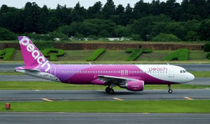 Peach Aviation tại sân bay Narita — Nhật bản GIF Hình nền