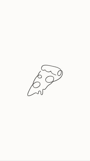 Phác họa lát bánh pizza phong cách thẩm mỹ — Nghệ thuật thẩm mỹ Hình nền