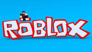 Hình nền 3D ngầu của game Roblox trên nền xanh.