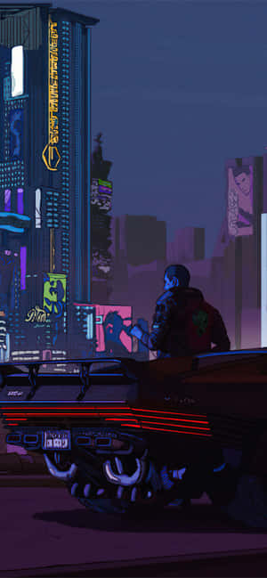 Hình nền Cyberpunk — Nothing Phone (3a) Hình nền