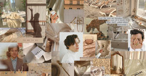 Hình nền collage phong cách beige Harry Styles — Beige aesthetic GIF Hình nền