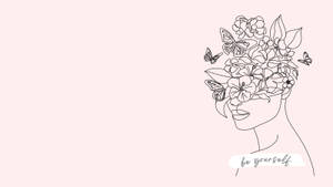 Phong cách trắng Tumblr cô gái với hoa trên đầu