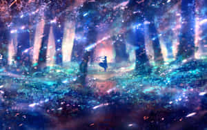 Phong cảnh Anime quyến rũ với hồ nước trong veo và hoa anh đào — Anime đẹp Hình nền