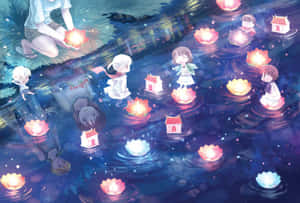 Phong cảnh anime kỳ ảo với những hòn đảo bay thần tiên — Anime đẹp Hình nền