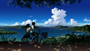 Phong Cảnh Anime Huyền Ảo Với Hoa Anh Đào — Anime đẹp Hình nền