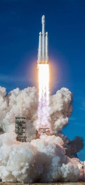 Hình nền phóng SpaceX Falcon Heavy — iPhone 18 Pro Hình nền
