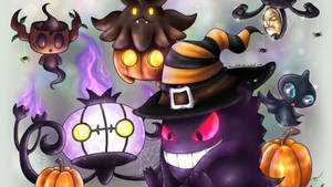Hình nền phù thủy Halloween hoạt hình lấp lánh — Phim hoạt hình halloween Hình nền