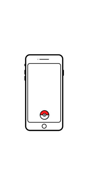 Poké Ball iPhone trắng — iPhone 15 Plus Hình nền