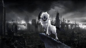 Hình nền Pokémon Absol phong cách anime tối tăm — Thành phố tối Hình nền