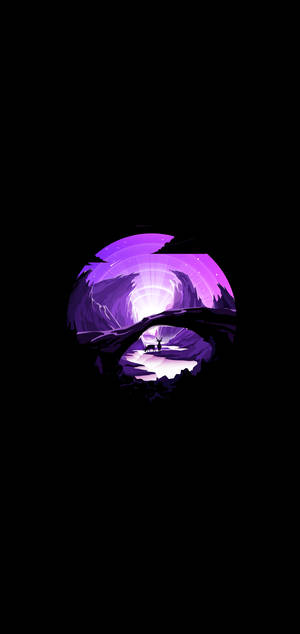 Purple Valley Minimal Dark Iphone — iPhone 13 Pro Hình nền