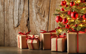 Quà Giáng Sinh Đẹp Trong Giấy Kraft — A christmas carol Hình nền