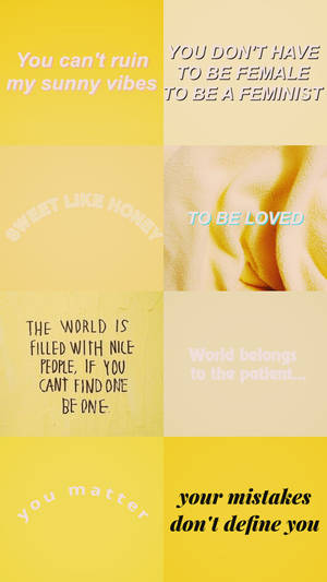 Quote Collage Pastel Vàng Aesthetic — Pastel Vàng Aesthetic Hình nền