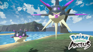 Qwilfish và Overqwil bên bờ đại dương — Pokemon Hình nền