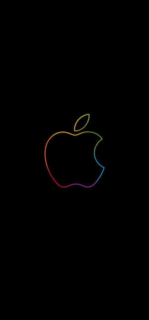 "Radiant Apple Rainbow Logo on Sleek iPhone Background" — Oppo Find X9s Hình nền
