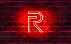 Realme Logo Neon Sign Đỏ — Neon Hình nền