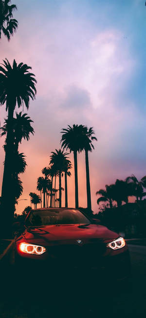 Red BMW Series 3 Car iPhone — iPhone 11 Pro Hình nền