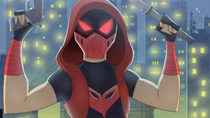 Hình nền hoạt hình Red Hood — Studio Display Hình nền