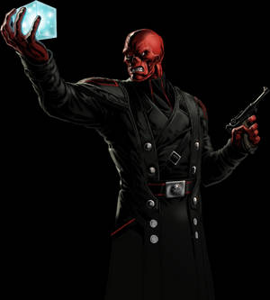 Hình nền Red Skull cầm Khối Lập Phương — Nubia Fold Hình nền