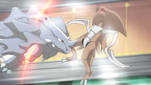 Rhyhorn Đối đầu Kabutops — Anime phong cảnh Hình nền