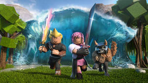 Roblox chạy trốn khỏi sóng biển — Roblox Hình nền