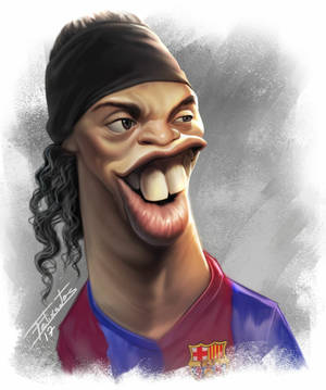 Hình nền Ronaldinho Distorted Art — Galaxy Z Fold 6 Hình nền