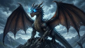 Hình nền anime ngầu về một con rồng trên núi. — Anime ngầu GIF Hình nền