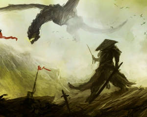 Rồng Nhật và Võ Sĩ Samurai — Rồng Nhật Bản Hình nền
