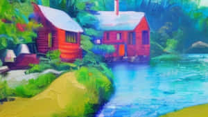 Rừng mùa thu rực rỡ phản chiếu trên hồ yên tĩnh