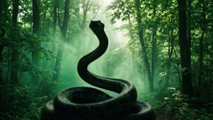 Khu rừng ngọc lục bảo với bóng rắn, mang phong cách Slytherin lấy cảm hứng từ thiên nhiên. — Thẩm mỹ slytherin Hình nền