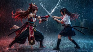 Hình nền hành động của Ryuuko và Satsuki từ Kill la Kill — Anime couple GIF Hình nền
