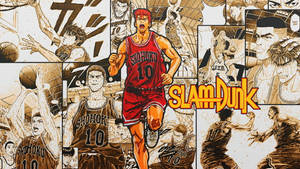 Hình nền Sakuragi trong khung tranh manga Slam Dunk — Manga panel Hình nền
