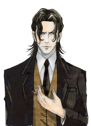 Sakuya Togane, nhân vật bí ẩn từ Psycho-Pass, tạo dáng nghiêm túc. — Kindle Hình nền