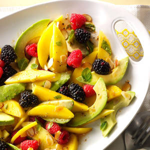 Hình nền Salad bơ và quả mọng — 1:1 Hình nền