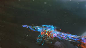 Hình nền CSGO với thiết kế nghệ thuật tuyệt vời và hiệu ứng phát sáng trên khẩu súng trường. — 1600x900 Hình nền
