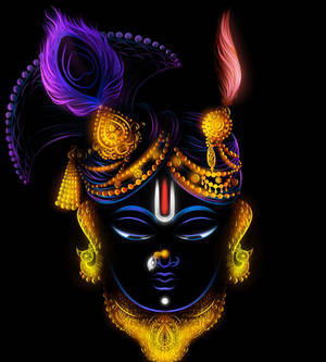Shrinathji Trong Nghệ Thuật Neon — Honor Magic V6 Hình nền