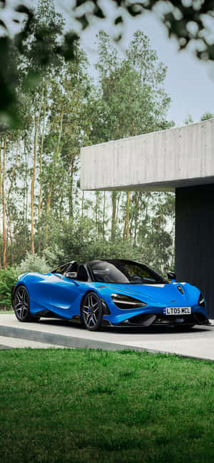Siêu Xe Xanh McLaren 765 — Xiaomi 15S Pro Hình nền