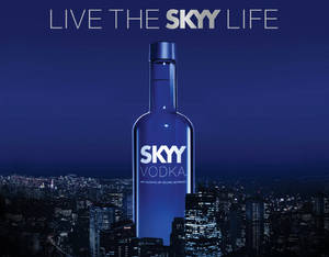 Skyy Vodka Sống Trọn Cuộc Sống Skyy Poster — Xanh đậm GIF Hình nền