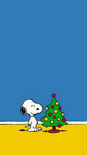 Hình Nền Di Động Snoopy Cây Thông Giáng Sinh — Snoopy giáng sinh Hình nền