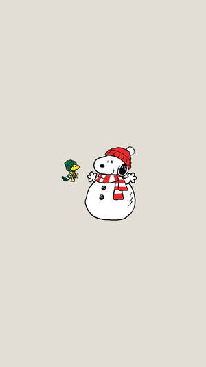 Hình nền Snoopy Giáng Sinh Người Tuyết — Snoopy giáng sinh Hình nền