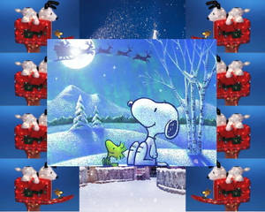 Hình nền Snoopy Giáng Sinh Woodstock Ông Già Noel — Snoopy giáng sinh Hình nền